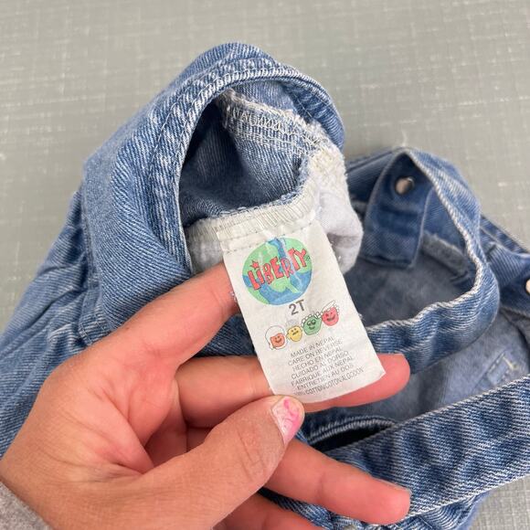Vintage Liberty Blue Jean Garden Overalls 2T - Picture 3 of 8